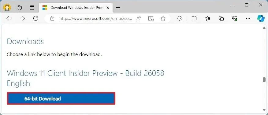 Scarica il file ISO di Windows 11 24H2