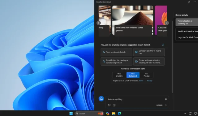 Microsoft hint op volledig scherm Copilot voor Windows 11