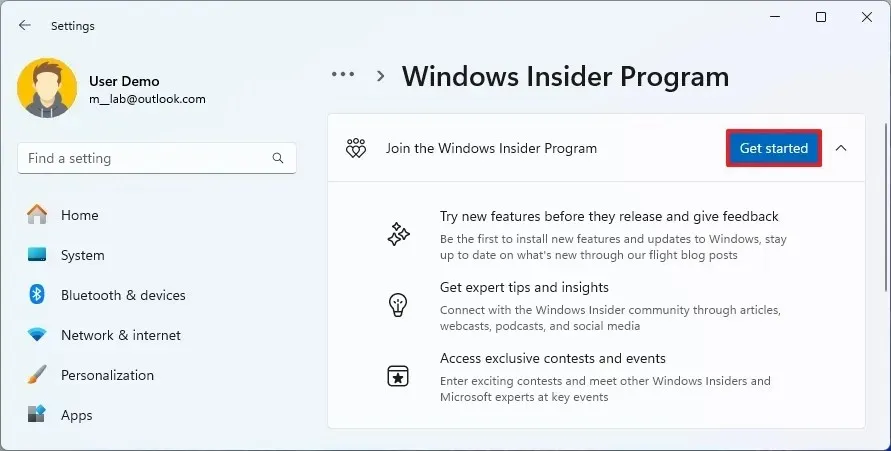 Windows 11 Insider Programの設定
