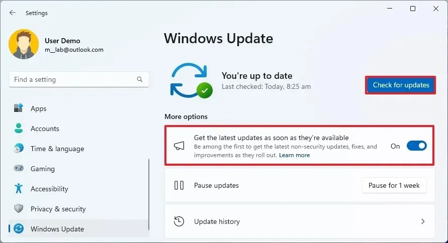 Windows 11 の最新アップデートをインストールする