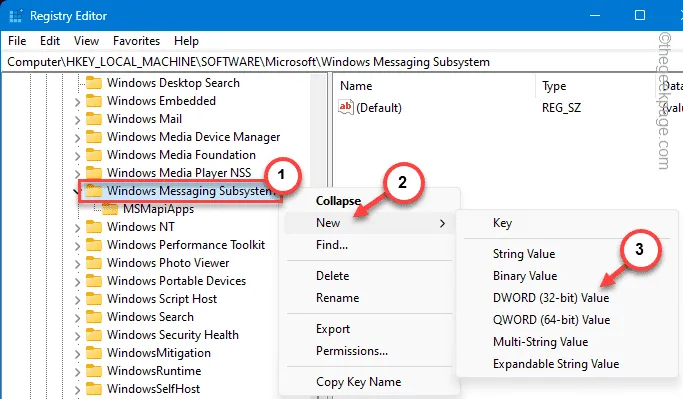 Windows メッセージ新しいキー最小値