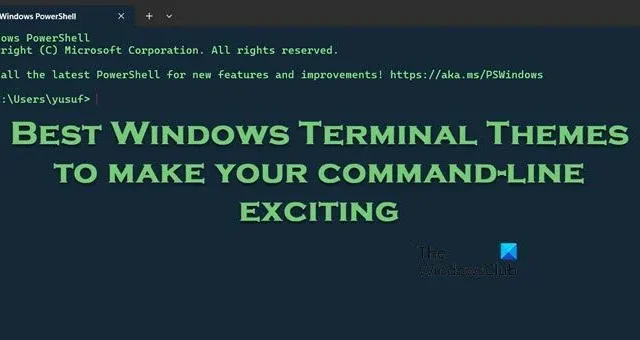 Meilleurs thèmes de terminal Windows pour rendre votre ligne de commande passionnante