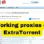 ExtraTorrent 차단을 해제하기 위해 ExtraTorrent 프록시 목록 작업