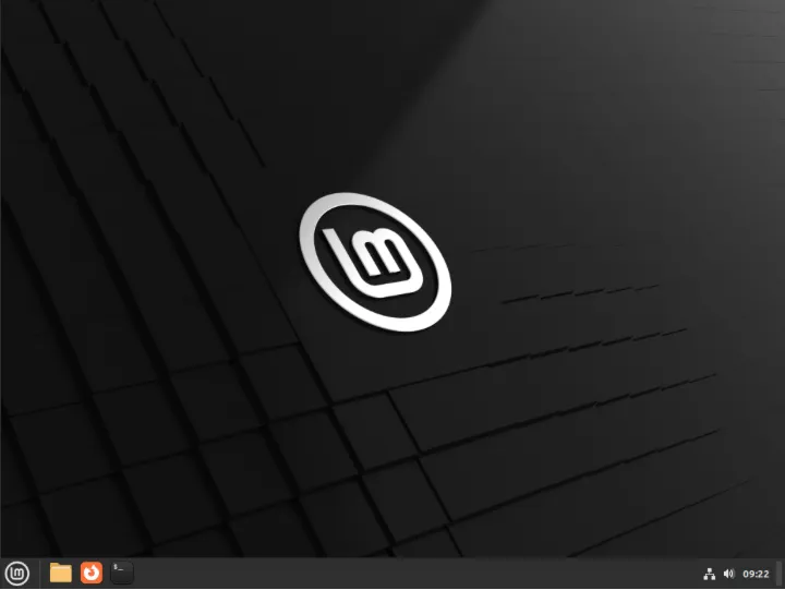 Uma captura de tela da área de trabalho do Linux Mint Cinnamon.