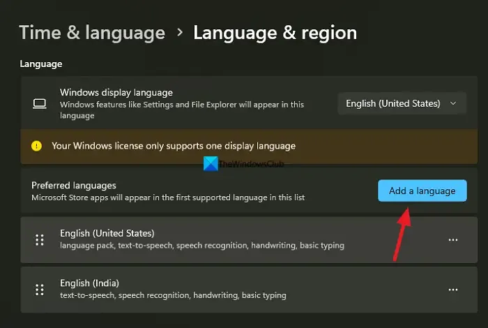 Agregar idioma en Windows 11