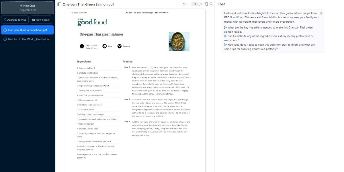 Ai Tools Productivity Chatpdf interagiert mit PDF-Dateien