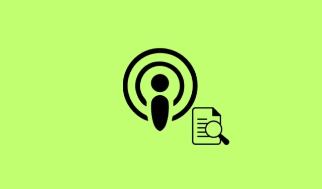 Cómo buscar transcripciones de podcasts de Apple