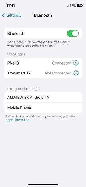 Bluetooth no conecta iOS Par nuevo dispositivo