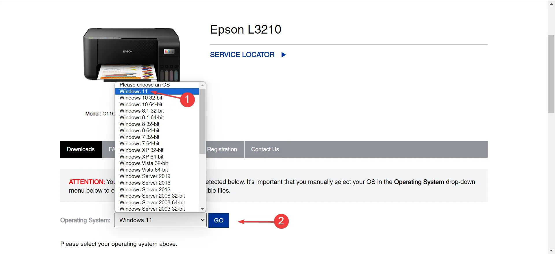 descargar el controlador epson l3210 para windows 11