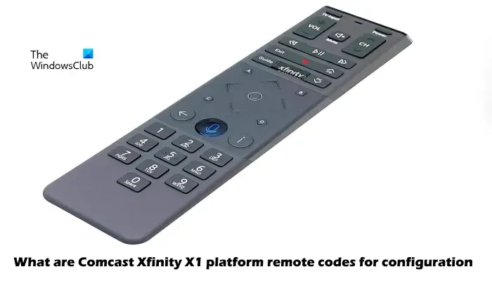 Comcast Xfinity X1 平台遠端設定碼