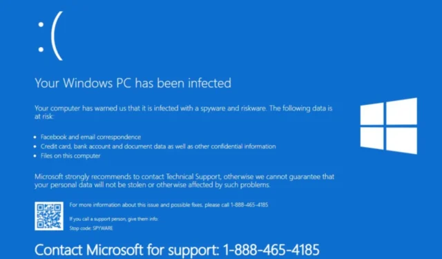 Se você receber uma mensagem O computador foi bloqueado da Microsoft, aqui está o que você pode fazer