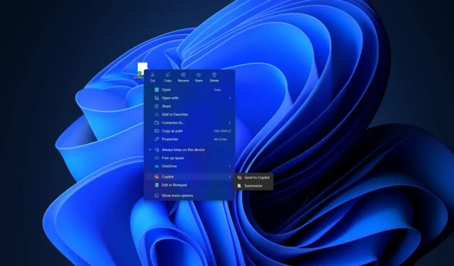 A Microsoft está integrando o Copilot ao menu de contexto do File Explorer do Windows 11