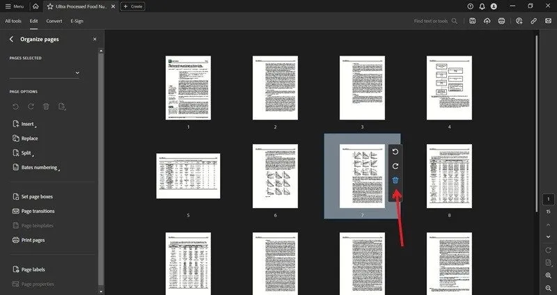Pagina's uit PDF verwijderd via Acrobat.