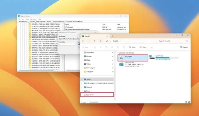 Windows 11에서 파일 탐색기에 휴지통을 추가하는 방법