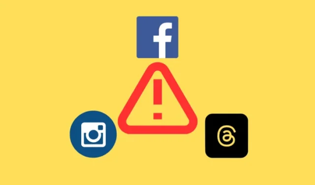 Facebook, Instagram e Threads sono inattivi!