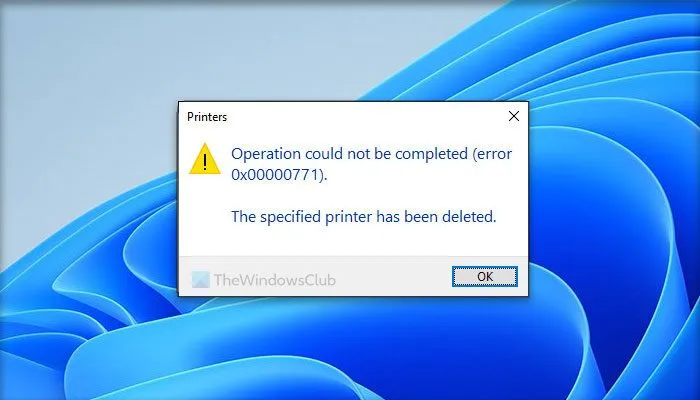 Correggi l'errore della stampante 0x00000771 su PC Windows