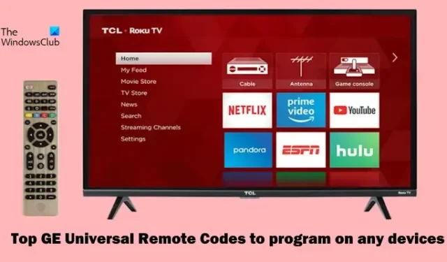 GE Universal Remote Codes om op elk apparaat te programmeren