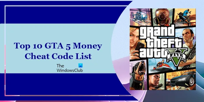 Liste der GTA 5 Money Cheat-Codes
