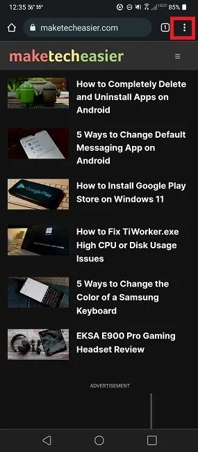 Como adicionar páginas da web e favoritos do Chrome à tela inicial do menu do Android