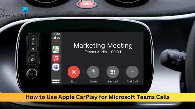 Como usar o Apple CarPlay para chamadas do Microsoft Teams