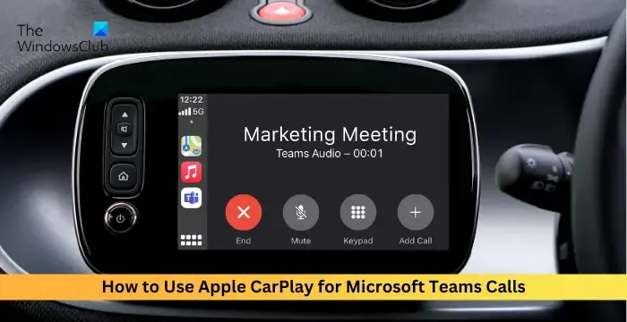 Como usar o Apple CarPlay para chamadas do Microsoft Teams