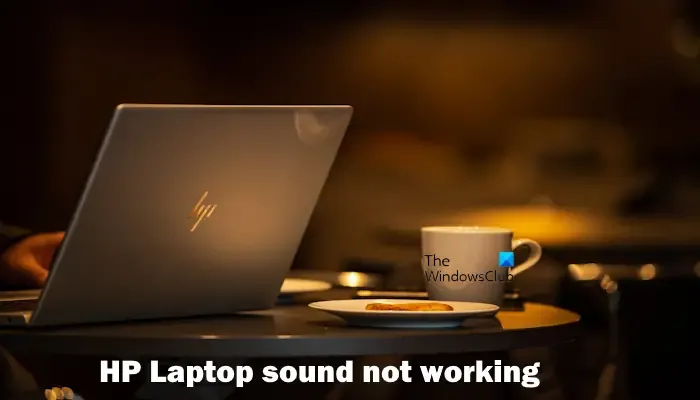 O som do laptop HP não funciona