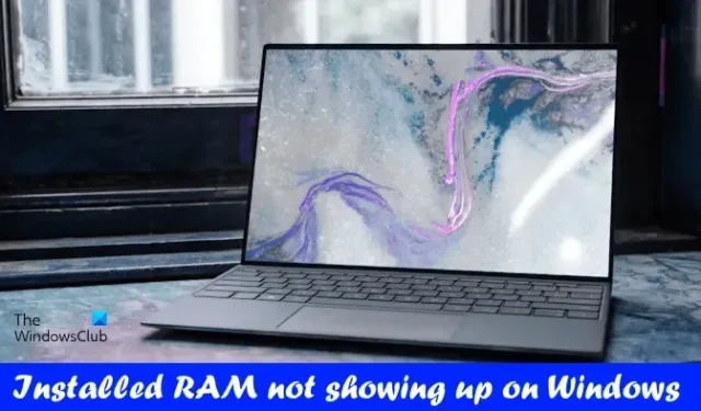 Geïnstalleerd RAM-geheugen wordt niet weergegeven Windows 11
