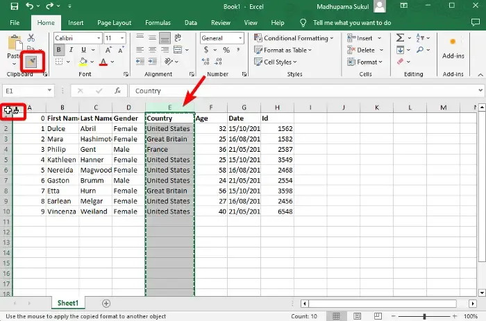 使 Excel 和 google 表格中的所有儲存格大小相同