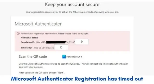 La registrazione di Microsoft Authenticator è scaduta