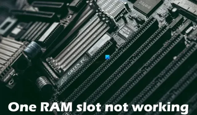 Una ranura de RAM no funciona en una computadora portátil con Windows