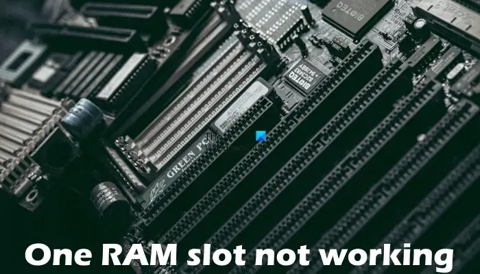 Um slot de RAM não funciona