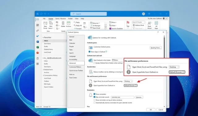 如何在 Outlook 中的預設瀏覽器而不是 Microsoft Edge 上開啟連結（舊版）