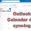El calendario de Outlook no se sincroniza [Solucionar]