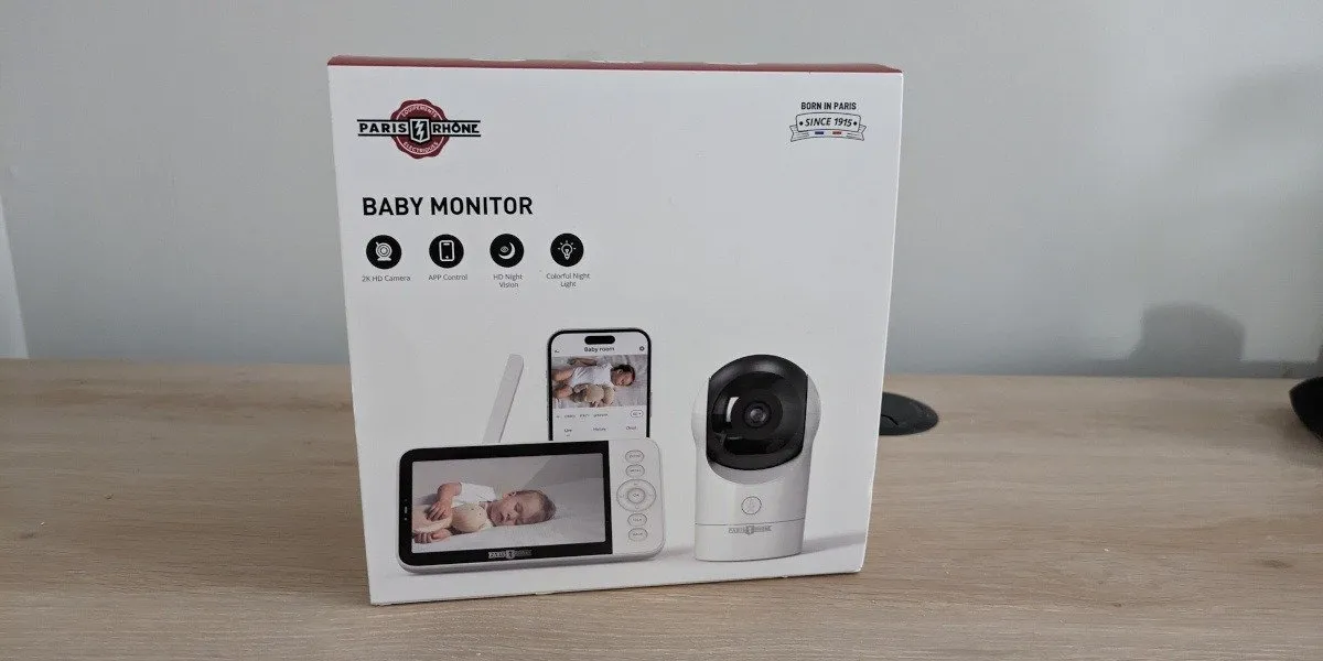 Monitor de bebê Paris Rhone na caixa