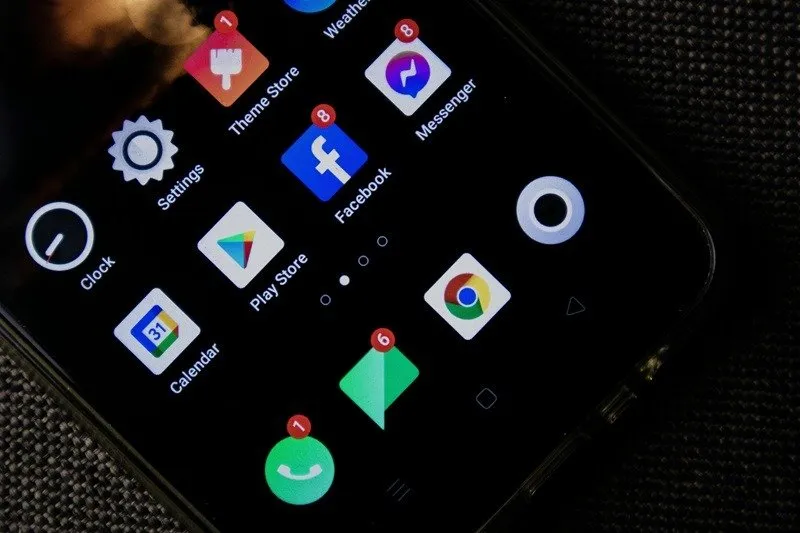 Pushmeldingen Android Dots op apps