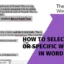 Hoe u alle of specifieke woorden, regels of alinea’s in Word selecteert