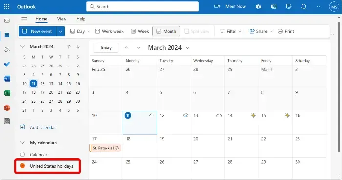 Calendario di Outlook non sincronizzato