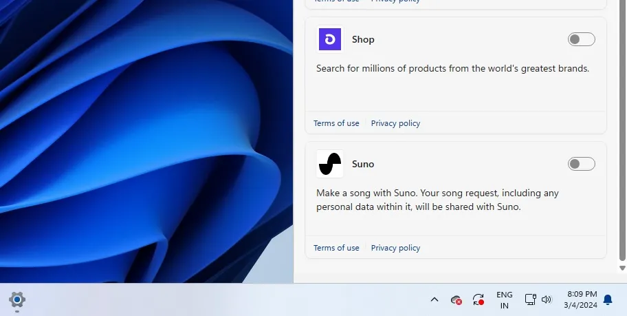 Suno 適用於 Windows Copilot。
