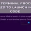 Impossibile avviare il processo terminale in VS Code