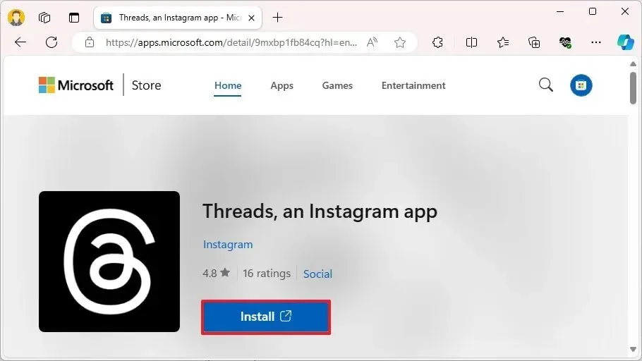 Applicazione Thread per Windows 11