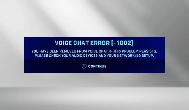 Correzione: errore chat vocale [-1002] in Overwatch