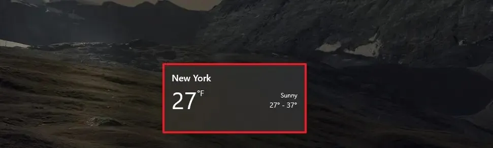 Clima en la pantalla de bloqueo