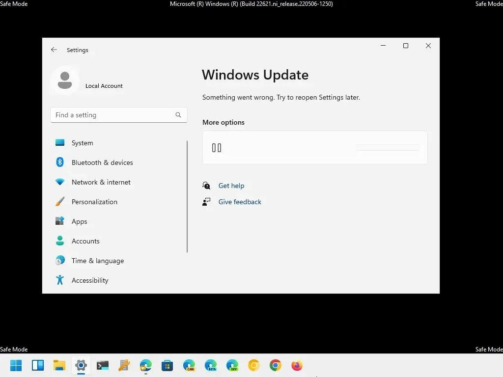 Modo de segurança do Windows 11