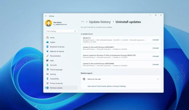 Hoe een update op Windows 11 te verwijderen