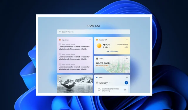 O Windows 11 testa um novo layout de painel de widgets com painel de navegação
