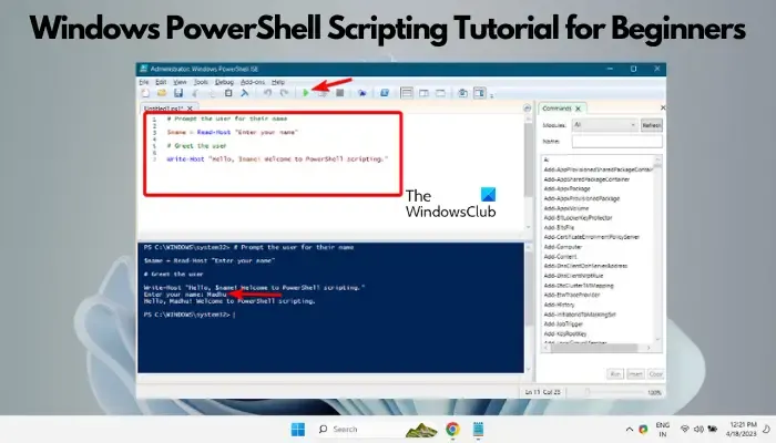 Tutorial zur Windows PowerShell-Skripterstellung für Anfänger