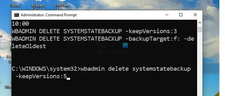 Cmdlet Wsb Backup Excluir Keepversion