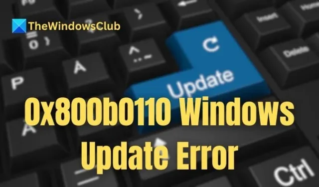 Solucionar el error de actualización de Windows 0x800b0110