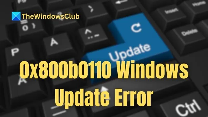 0x800b0110 Error de actualización de Windows