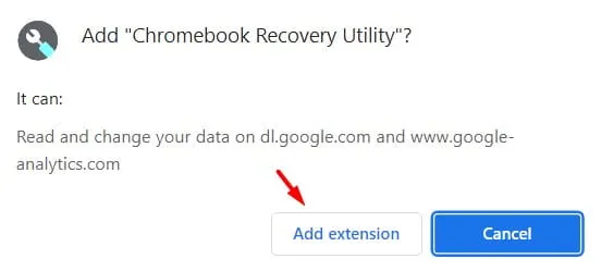 Dodaj narzędzie do odzyskiwania Chromebooka